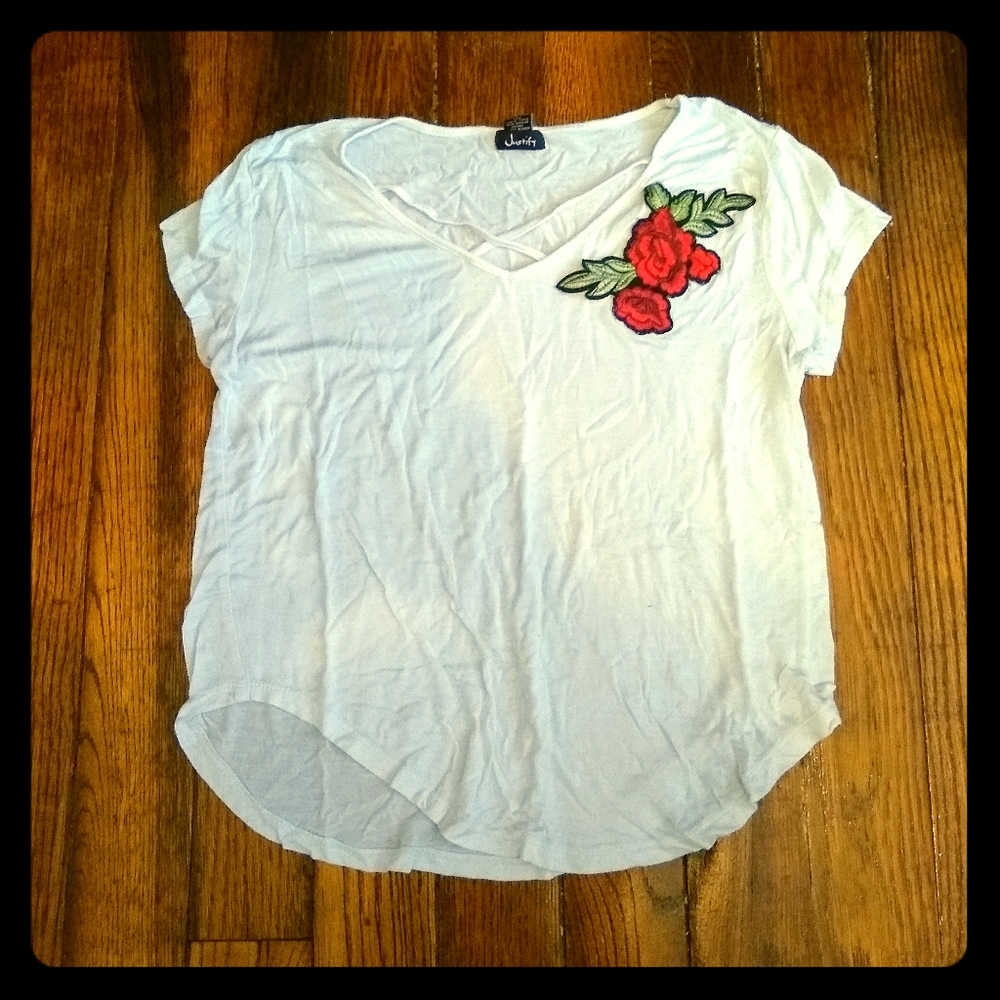 White embroidered top